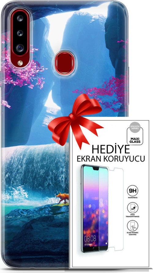 Samsung Galaxy A20S Kılıf Orijinal Seri Neo 05 Iron Man Koruma Kılıfı + Ekran Koruyucu