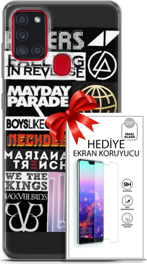Samsung Galaxy A21S Kılıf Orijinal Seri Punky 28 Killers İz Bırakmayan Kılıf + Ön Ekran Koruyucu
