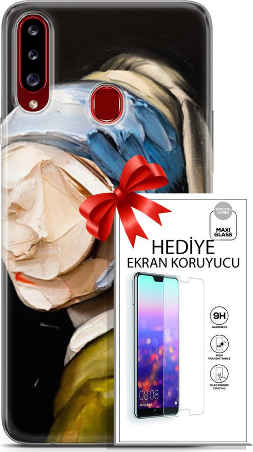 Samsung Galaxy A20S Kılıf Orijinal Seri Soul 03 Yüzü Olmayan Kadın Arka Kapak + Ekran Koruyucu
