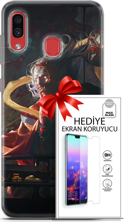 Samsung Galaxy A30 Kılıf Orijinal Seri Neo 07 Batman Vs Deathstroke Desenli Kılıf + Ön Ekran Koruyucu