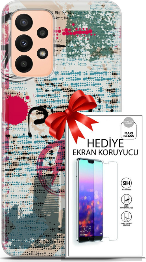 Samsung Galaxy A23 4G Kılıf Orijinal Seri Punky 12 Punk Duvar Yazıları Tasarım Kılıf + Ekran Koruyucu
