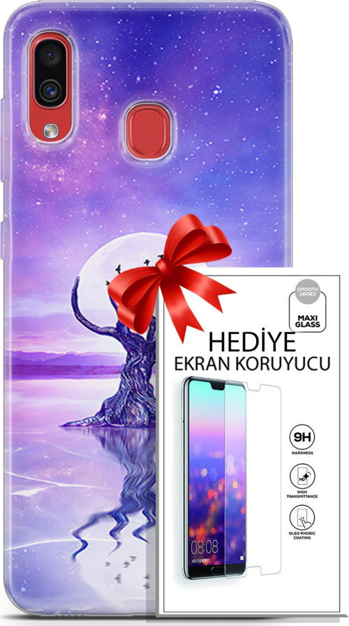 Samsung Galaxy A30 Kılıf Orijinal Seri Neo 30 Carnage Kenarları Şeffaf Kapak Ve Ekran Koruyucu