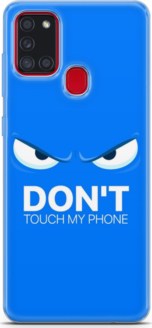 Samsung Galaxy A21S Kılıf Orijinal Seri Typo 19 Don'T Touch My Phone Tam Koruma Kılıf