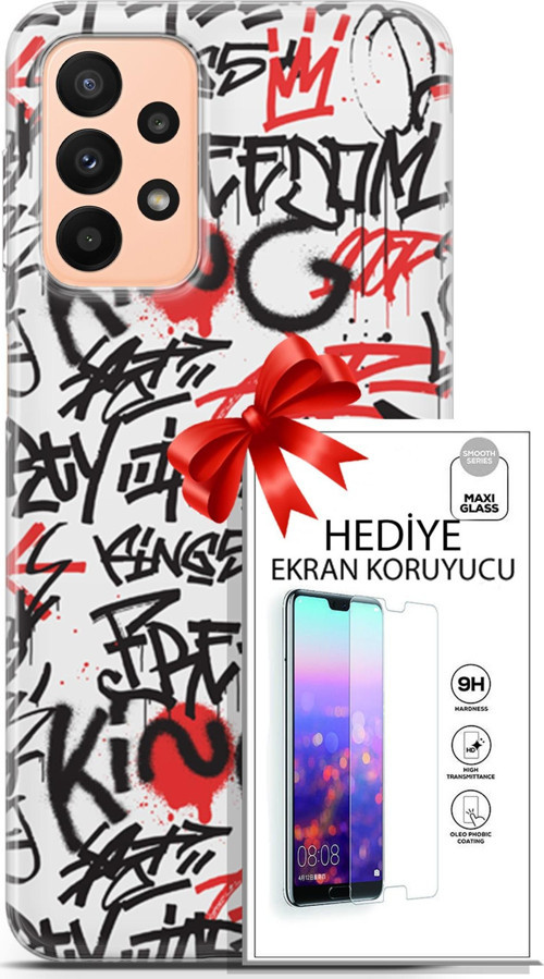Samsung Galaxy A23 4G Kılıf Orijinal Seri Punky 22 King Freedom Kap + Ekran Koruyucu