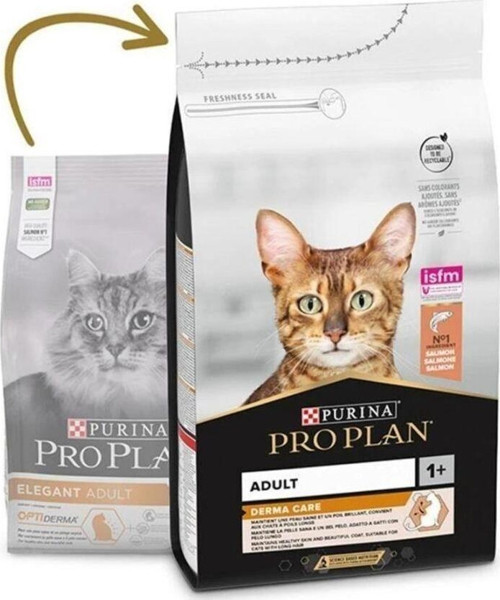 Elegant Derma Plus Somonlu Tüy Yumağı Önleyici Yetişkin Kedi Maması 10 Kg