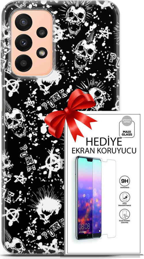 Samsung Galaxy A23 4G Kılıf Orijinal Seri Punky 23 Çarşı Punk Telefon Kabı Ve Ekran Koruyucu