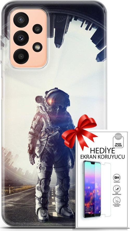 Samsung Galaxy A23 4G Kılıf Orijinal Seri Algorand 22 Astro Kap + Ekran Koruyucu