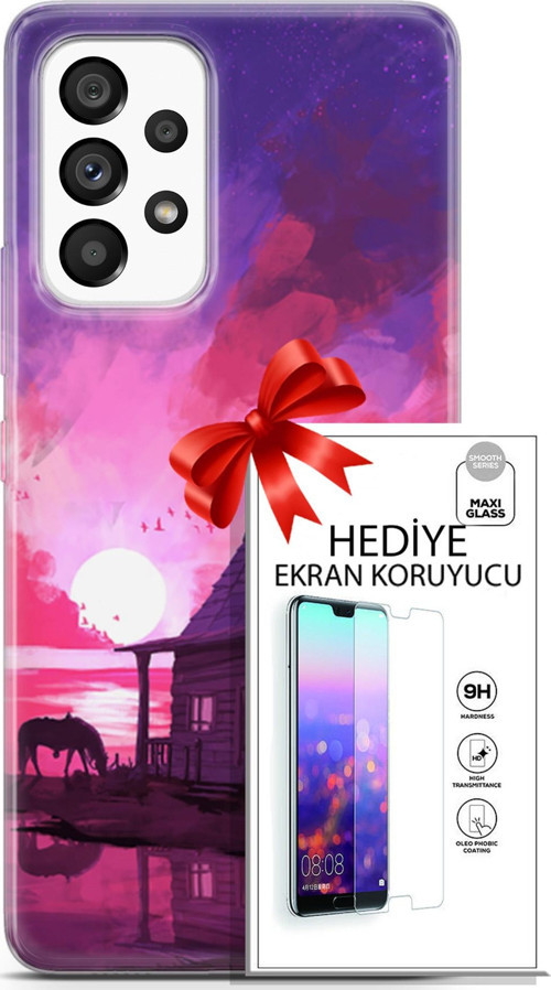 Samsung Galaxy A53 5G Kılıf Orijinal Seri Neo 27 Aquaman Lazer Kesim Silikon Ekran Koruyucu