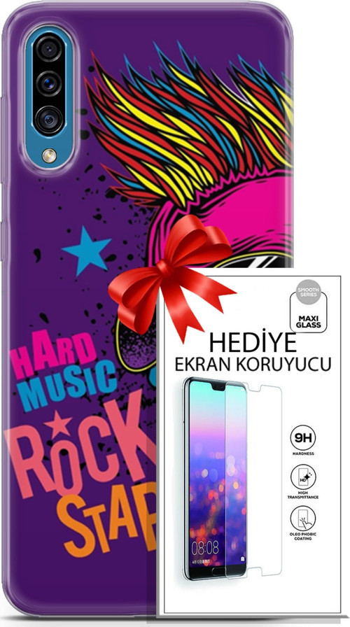 Samsung Galaxy A30S Kılıf Orijinal Seri Punky 16 Rockstar Hediyelik Kılıf Ve Ekran Koruyucu