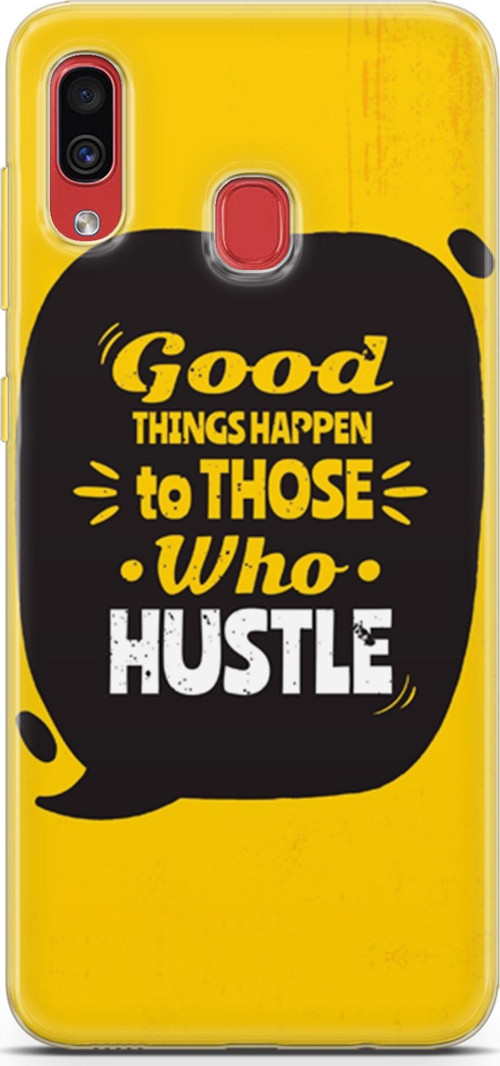 Samsung Galaxy A30 Kılıf Orijinal Seri Typo 14 Good Things Happen Cover Kılıf