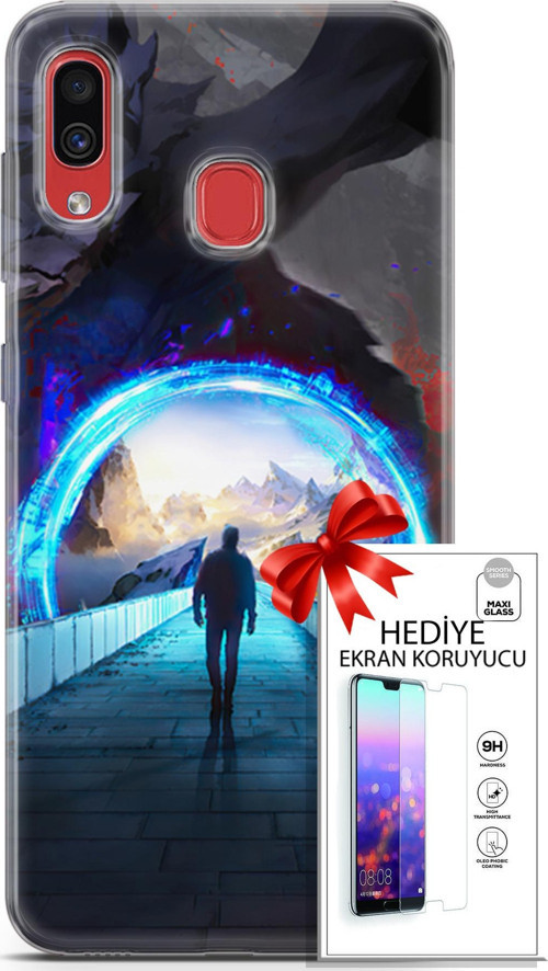 Samsung Galaxy A30 Kılıf Orijinal Seri Algorand 06 Tünelin Sonu Koruyucu Kapak Ekran Koruyucu