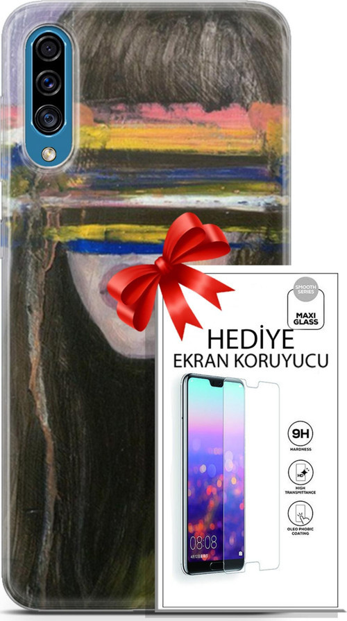 Samsung Galaxy A30S Kılıf Orijinal Seri Soul 21 Gözü Maskeli Darbe Önleyici Kapak + Ön Ekran Koruyucu