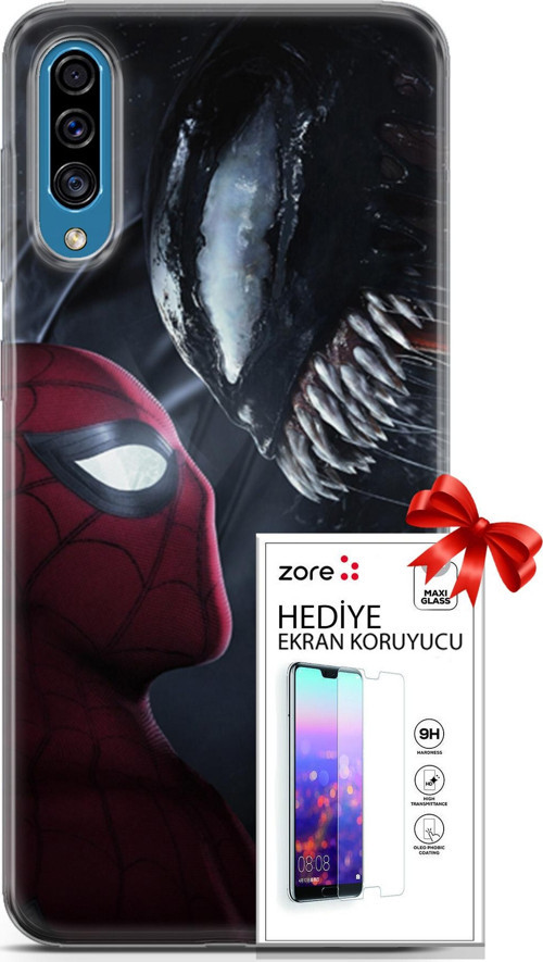 Samsung Galaxy A30S Kılıf Orijinal Seri Supers 09 Spider-Man Vs Venom Uv Kılıf Ve Ekran Koruyucu