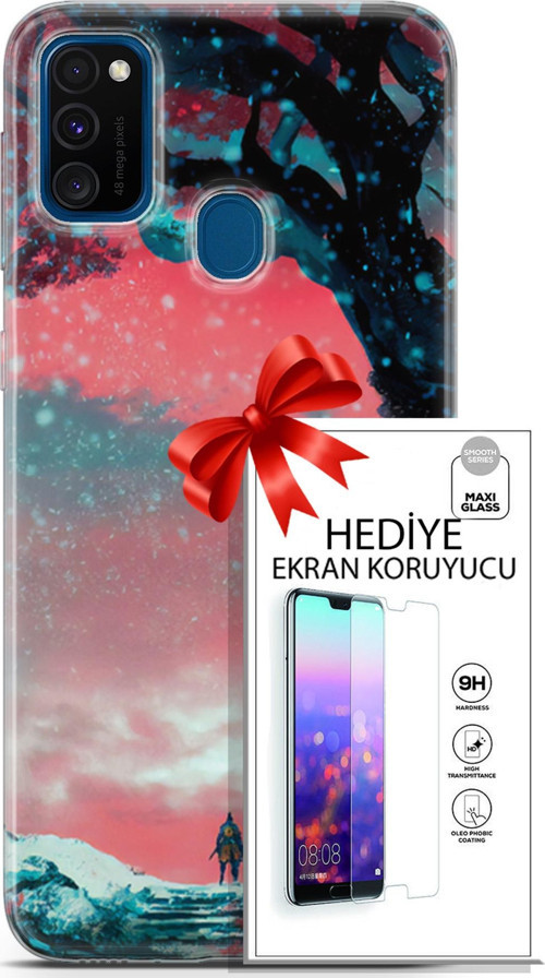 Samsung Galaxy M30S Kılıf Orijinal Seri Neo 01 Bıçaklı Joker Telefon Kılıfı + Ekran Koruyucu