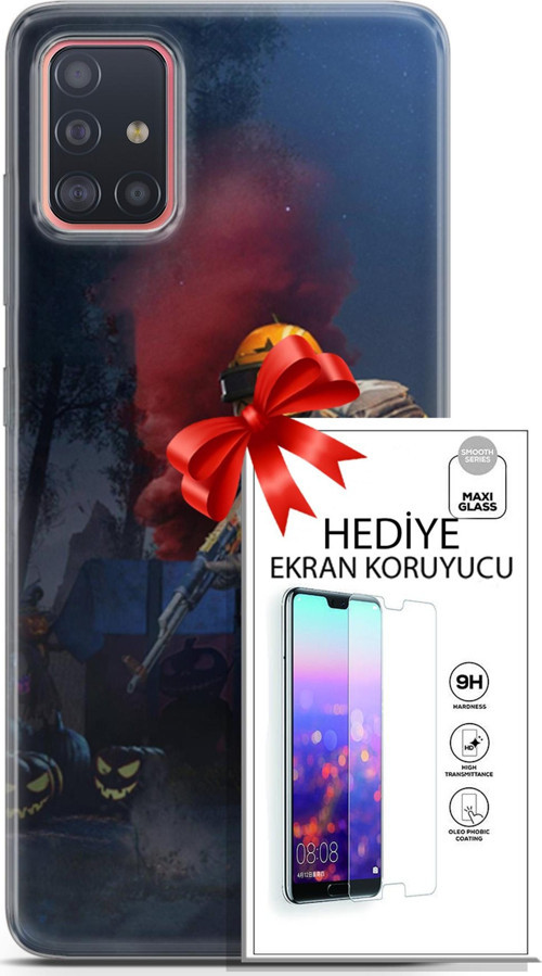 Samsung Galaxy A51 Kılıf Orijinal Seri Pubg 25 Çatışma Soyulmayan Kılıf + Ekran Koruyucu Full Koruma