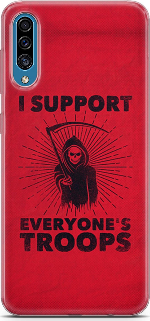 Samsung Galaxy A30S Kılıf Orijinal Seri Typo 11 I Support Everyone'S Troops 4K Baskılı Kılıf
