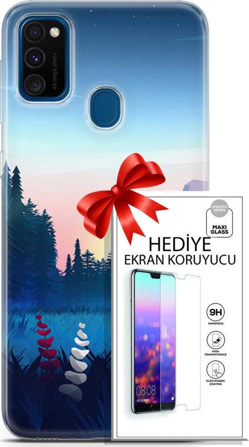 Samsung Galaxy M30S Kılıf Orijinal Seri Neo 11 Batgirl 4K Baskılı Kılıf + Ekran Koruyucu Full Koruma