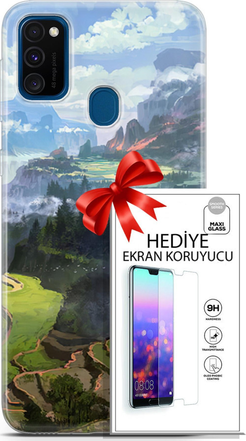 Samsung Galaxy M30S Kılıf Orijinal Seri Neo 23 Joker Kart Telefon Kabı Ve Ekran Koruyucu