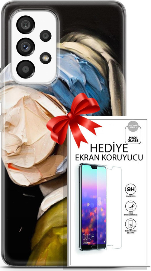 Samsung Galaxy A53 5G Kılıf Orijinal Seri Soul 03 Yüzü Olmayan Kadın Arka Kapak + Ekran Koruyucu