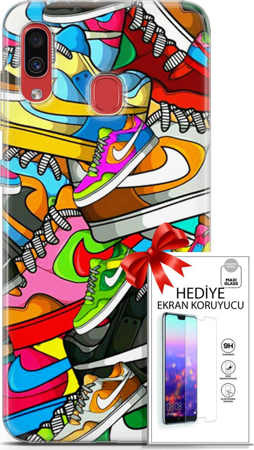 Samsung Galaxy A30 Kılıf Orijinal Seri Bounce 25 Jess Dawson Soyulmayan Kılıf + Ekran Koruyucu Full