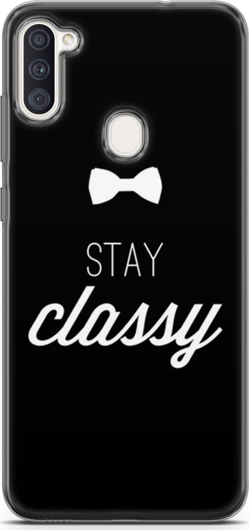 Samsung Galaxy M11 Kılıf Orijinal Seri Typo 18 Stay Classy Parlak Kılıf