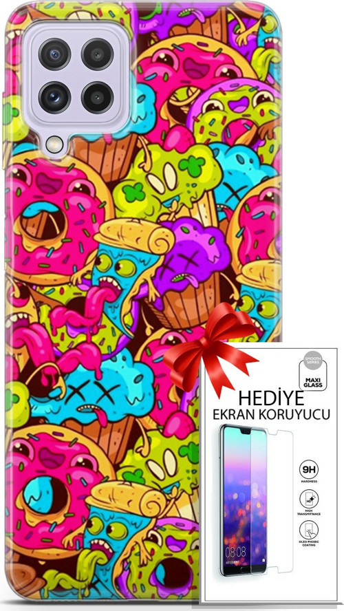 Samsung Galaxy M32 Kılıf Orijinal Seri Bounce 01 Annabella Gordon Telefon Kılıfı + Ekran Koruyucu