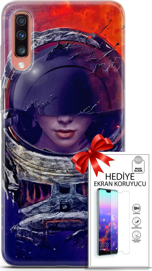 Samsung Galaxy A70 Kılıf Orijinal Seri Algorand 17 Astrolojika Yumuşak Kılıf + Ekran Koruyucu
