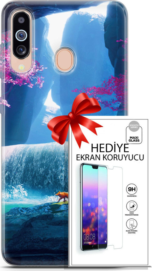 Samsung Galaxy M40 Kılıf Orijinal Seri Neo 05 Iron Man Koruma Kılıfı + Ekran Koruyucu