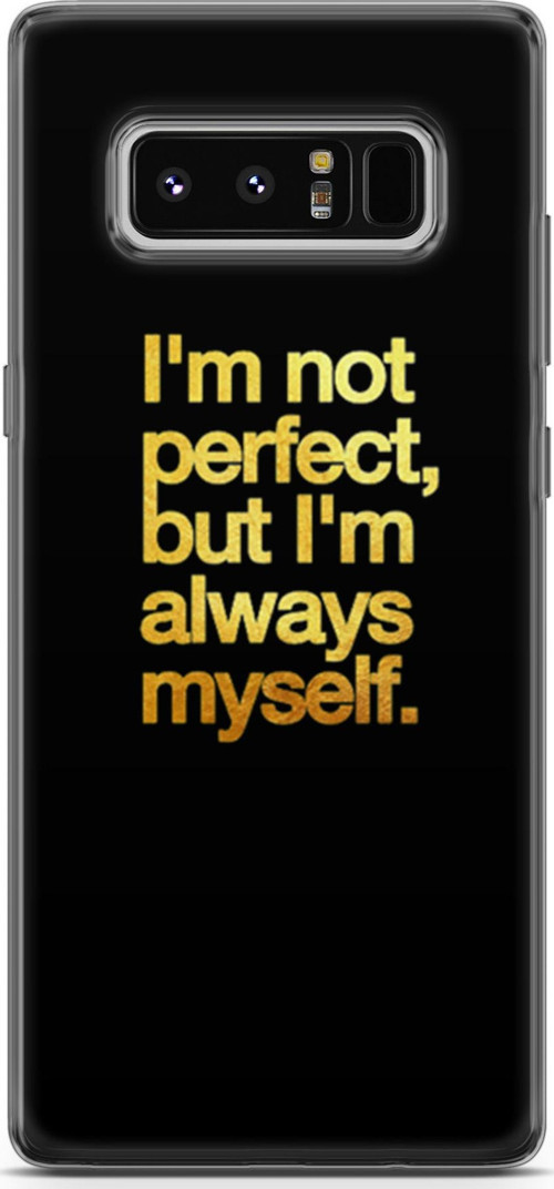 Samsung Galaxy Note 8 Kılıf Orijinal Seri Typo 20 I'M Not Perfect Renkli Kılıf