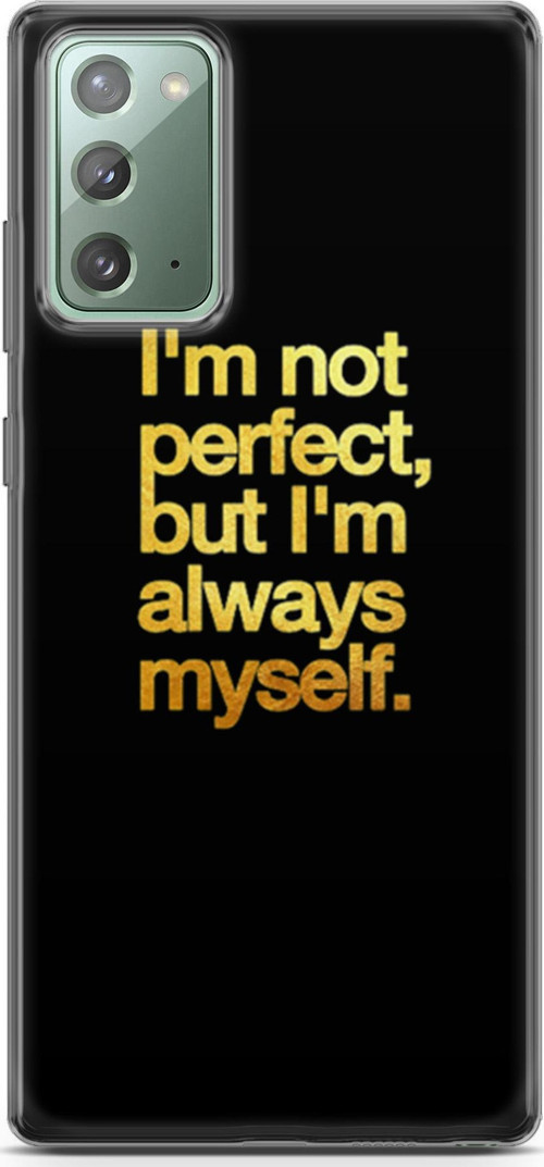 Samsung Galaxy Note 20 Kılıf Orijinal Seri Typo 20 I'M Not Perfect Renkli Kılıf