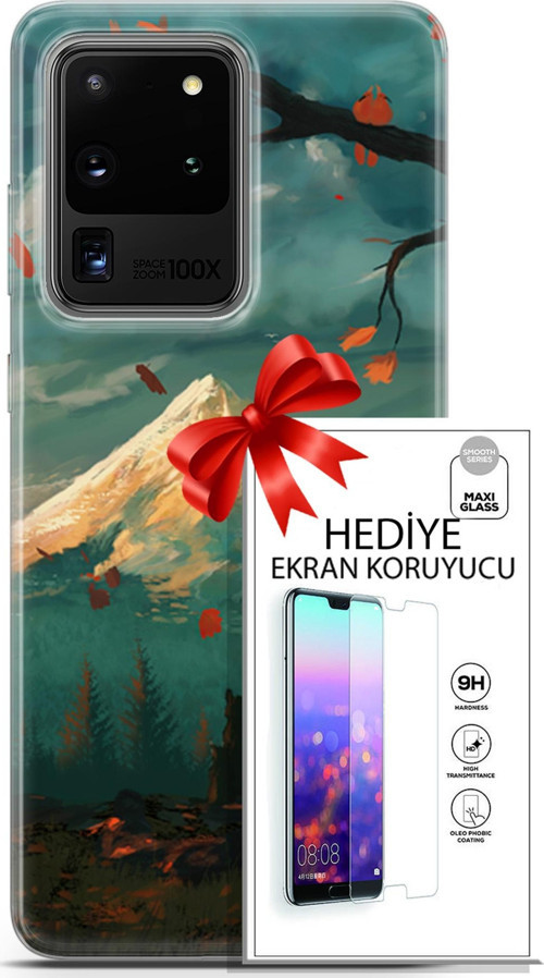 Samsung Galaxy S20 Ultra Kılıf Orijinal Seri Neo 03 Wolverine Arka Kapak + Ekran Koruyucu