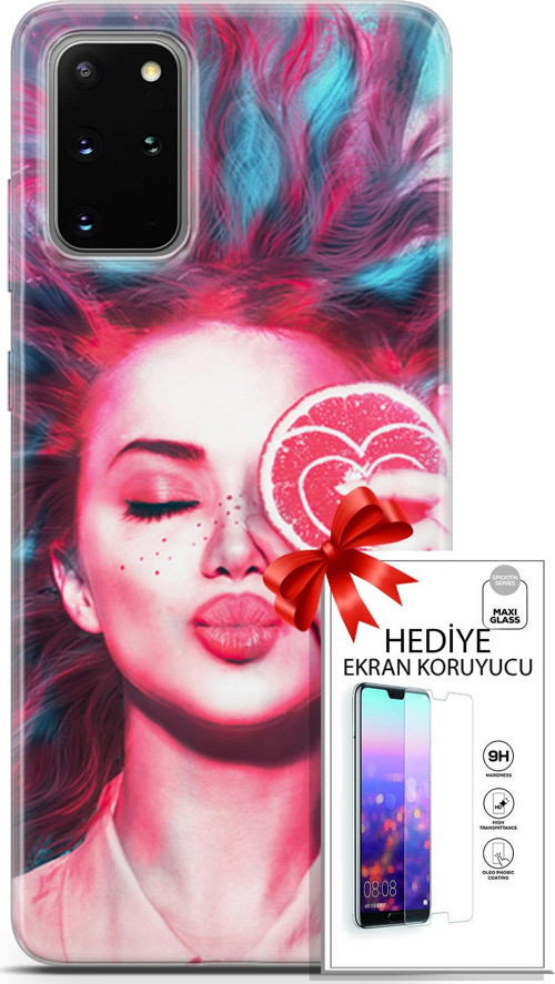 Samsung Galaxy S20 Plus Kılıf Orijinal Seri Algorand 08 Greyfurt Baskılı Kılıf + Ekran Koruyucu