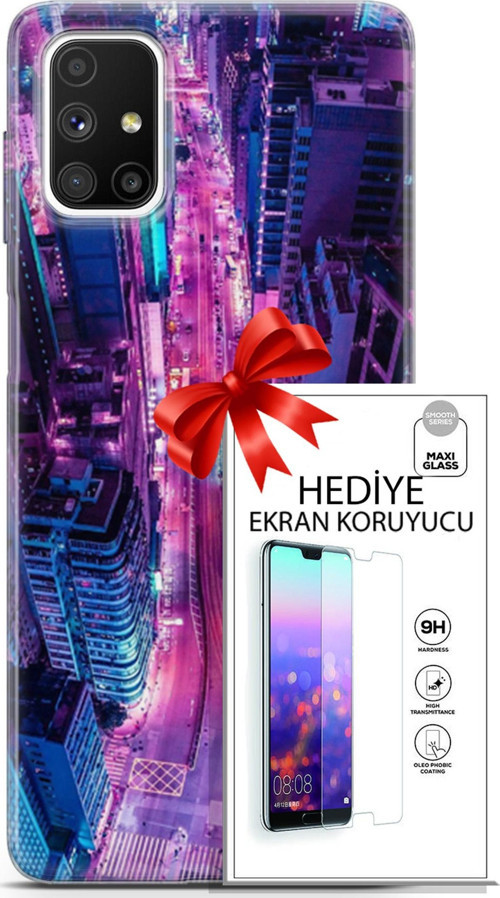 Samsung Galaxy M51 Kılıf Orijinal Seri Cyberpunk 22 Usa Kap + Ekran Koruyucu