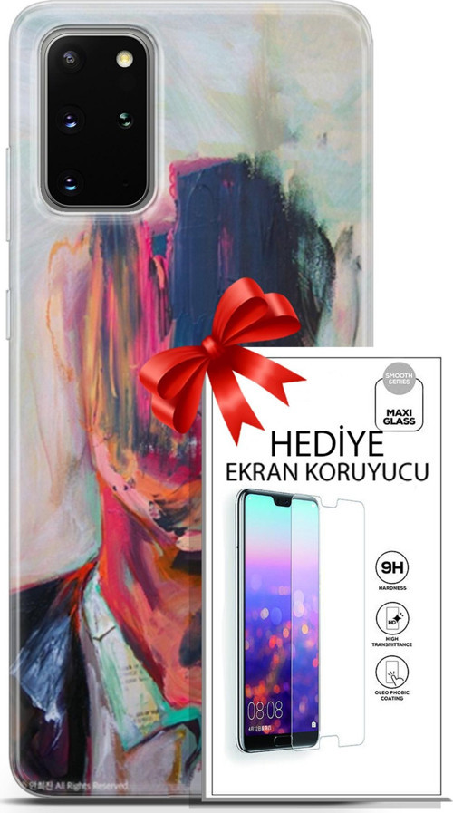 Samsung Galaxy S20 Plus Kılıf Orijinal Seri Soul 22 Acivert Pembe Kap + Ekran Koruyucu