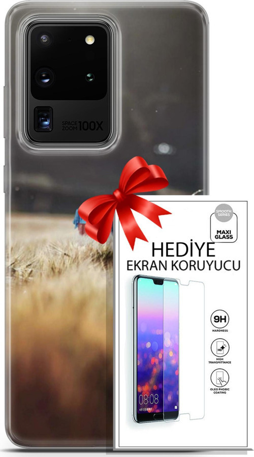 Samsung Galaxy S20 Ultra Kılıf Orijinal Seri Pubg 03 Ana Karakter Arka Kapak + Ekran Koruyucu