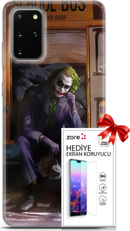 Samsung Galaxy S20 Plus Kılıf Orijinal Seri Supers 05 Joker Poster Koruma Kılıfı + Ekran Koruyucu