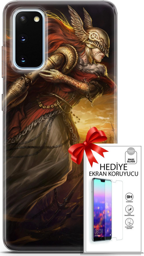 Samsung Galaxy S20 Kılıf Orijinal Seri Cardano 29 Şövalye Leke Tutmaz Kapak + Ekran Koruyucu