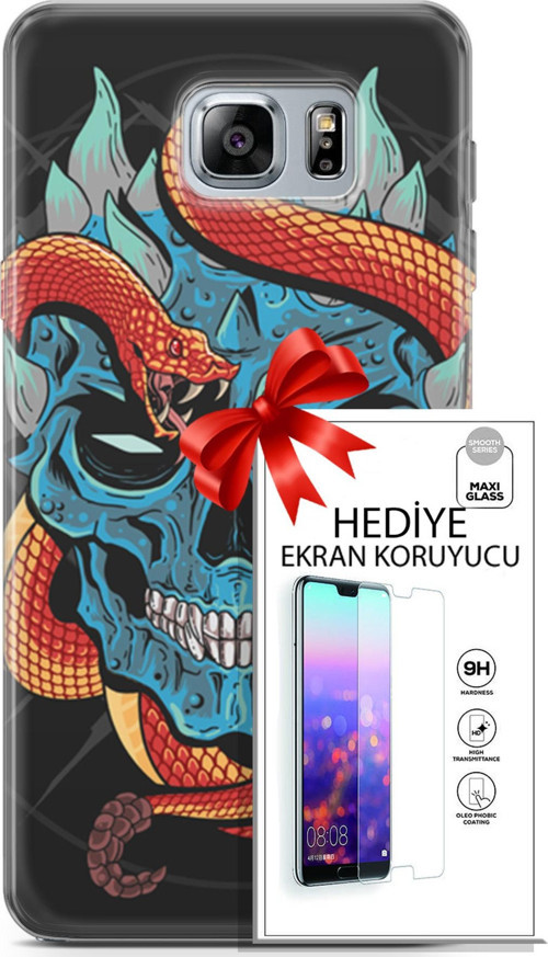 Samsung Galaxy Note 5 Kılıf Orijinal Seri Punky 13 Şeytan Case Kapak Ekran Koruyucu