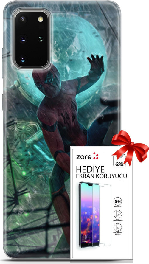 Samsung Galaxy S20 Plus Kılıf Orijinal Seri Supers 19 Marvel Movie Tam Koruma Kılıf + Ekran Koruyucu