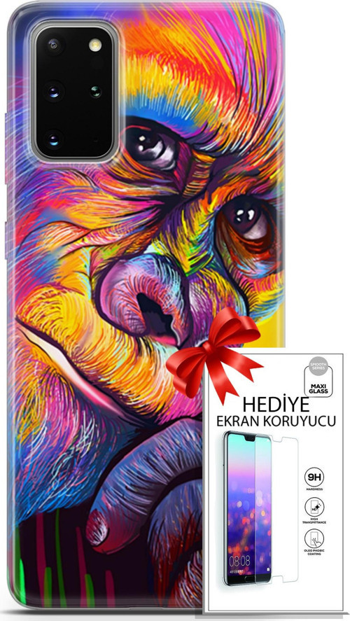 Samsung Galaxy S20 Plus Kılıf Orijinal Seri Bounce 26 Skylar Carter Soft Kapak + Ekran Koruyucu