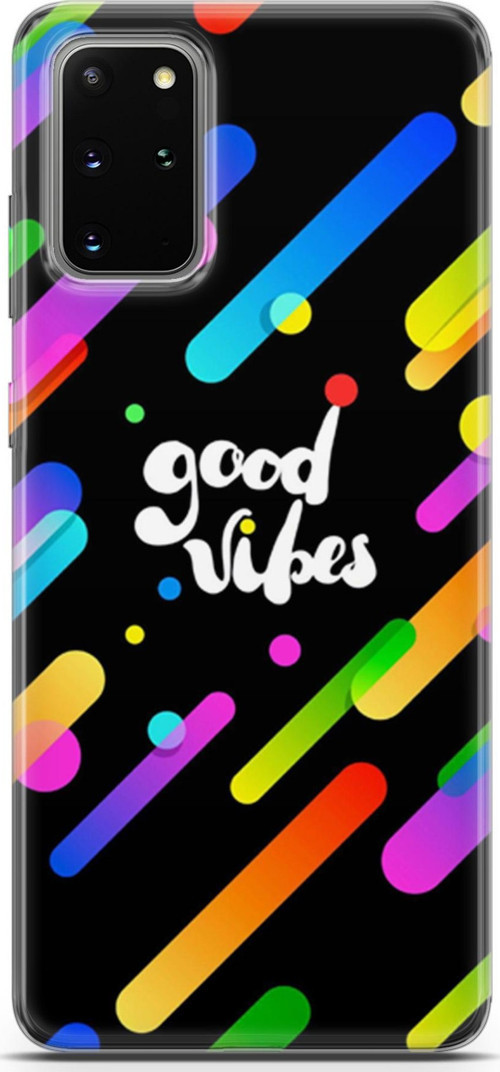 Samsung Galaxy S20 Plus Kılıf Orijinal Seri Typo 27 Good Vibes Lazer Kesim Silikon