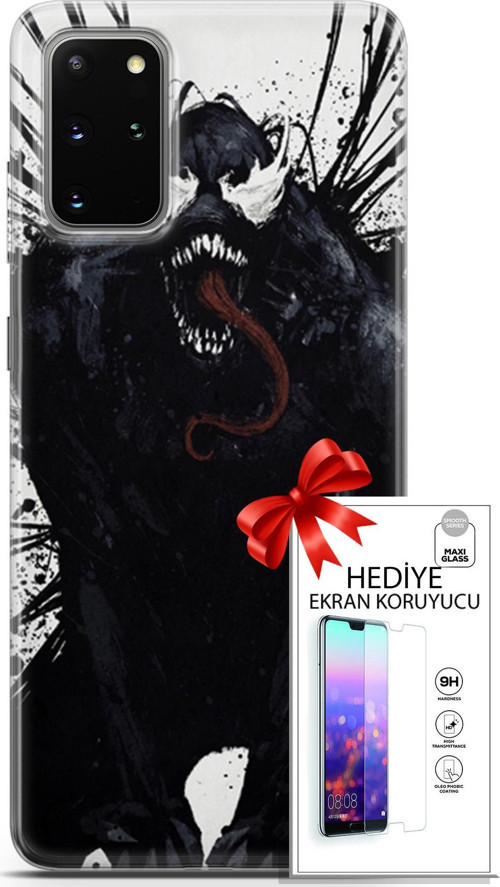 Samsung Galaxy S20 Plus Kılıf Orijinal Seri Cardano 20 Canavar Renkli Kılıf Ekran Koruyucu