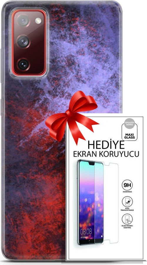 Samsung Galaxy S20 Fe Kılıf Orijinal Seri Nature 18 Karışık Parlak Kılıf + Ekran Koruyucu Full Koruma