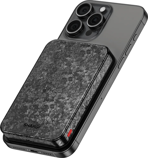 CarbonMag 10,000mAh Magsafe Destekli PowerBank - Siyah