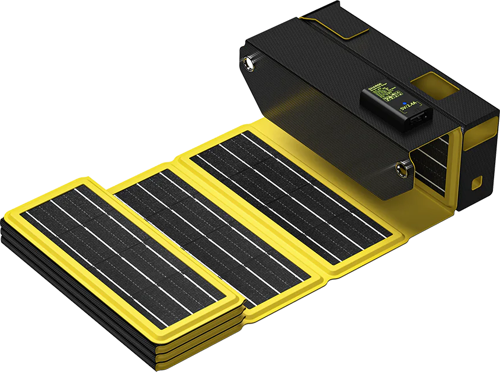 140 Power Bank Uyumlu 12W Katlanabilir Güneş Paneli - Siyah