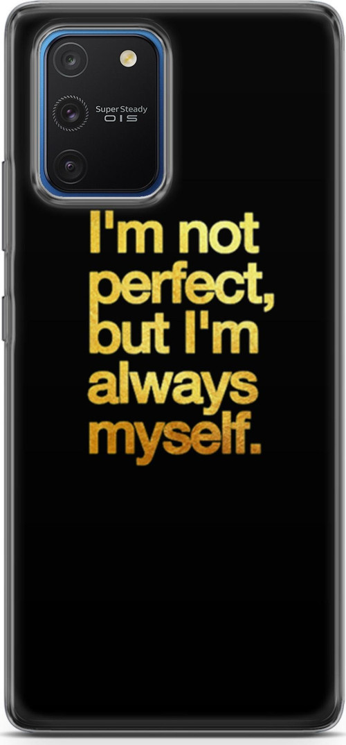 Samsung Galaxy S10 Lite Kılıf Orijinal Seri Typo 20 I'M Not Perfect Renkli Kılıf