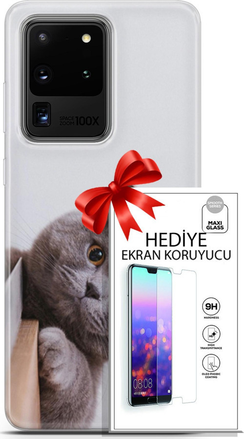 Samsung Galaxy S20 Ultra Kılıf Orijinal Seri Scotish-British 06 Duman Koruyucu Kapak Ekran Koruyucu