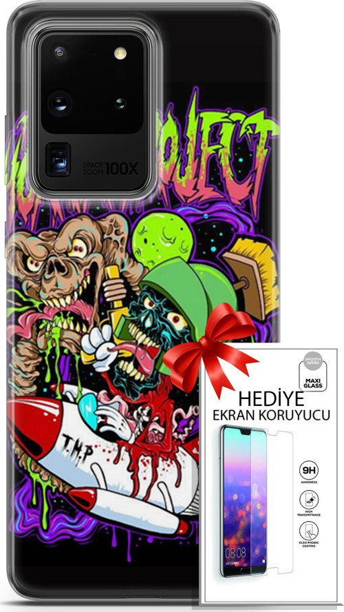Samsung Galaxy S20 Ultra Kılıf Orijinal Seri Bounce 09 Catherine Saunders Uv Kılıf Ve Ekran Koruyucu