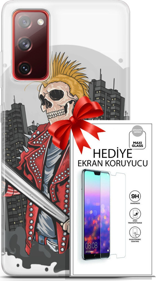 Samsung Galaxy S20 Fe Kılıf Orijinal Seri Punky 08 Punk Serseri Baskılı Kılıf + Ekran Koruyucu