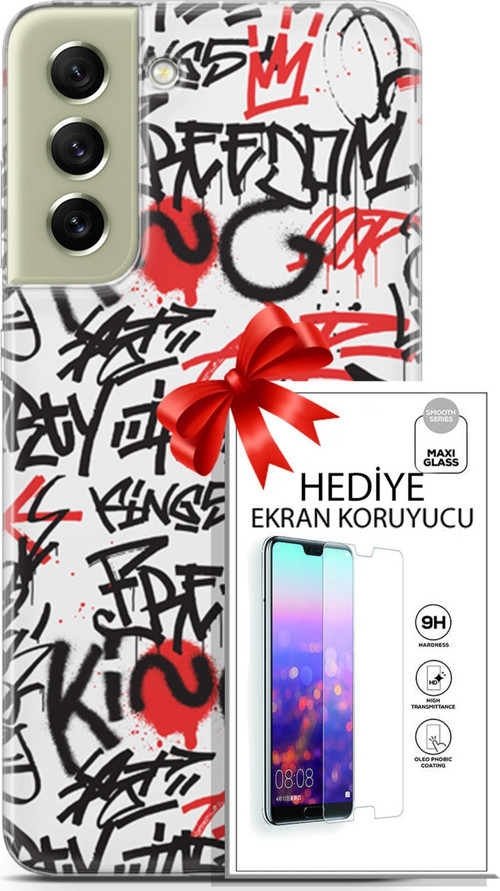 Samsung Galaxy S21 Fe Kılıf Orijinal Seri Punky 22 King Freedom Kap + Ekran Koruyucu